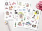 Preview: Niedliche Tiere Sticker Set